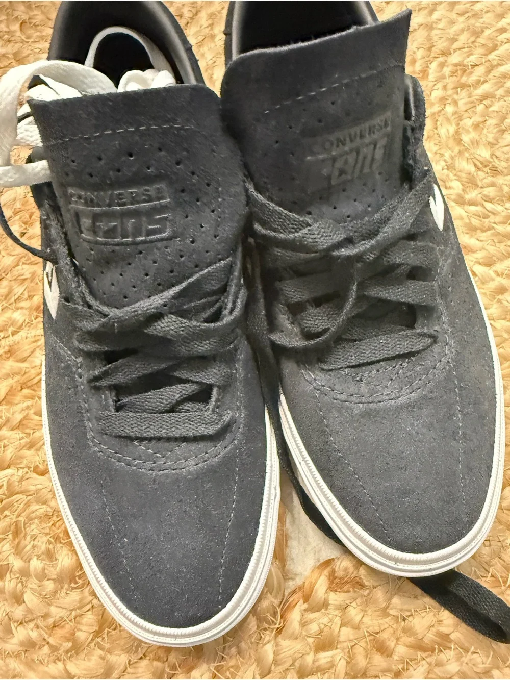 Converse Black Low-Top Sneaker with Gold Insole Detail - Picture 5 of 6